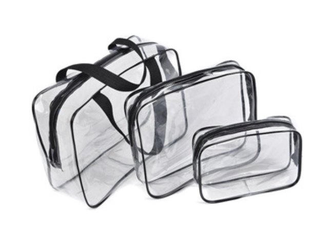 Large Capacity Transparent PVC Cosmetic Bag Waterproof Travel Toiletry Organizer