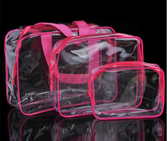 Large Capacity Transparent PVC Cosmetic Bag Waterproof Travel Toiletry Organizer
