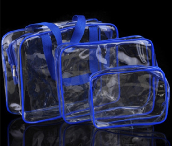 Large Capacity Transparent PVC Cosmetic Bag Waterproof Travel Toiletry Organizer
