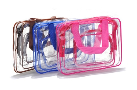 Large Capacity Transparent PVC Cosmetic Bag Waterproof Travel Toiletry Organizer
