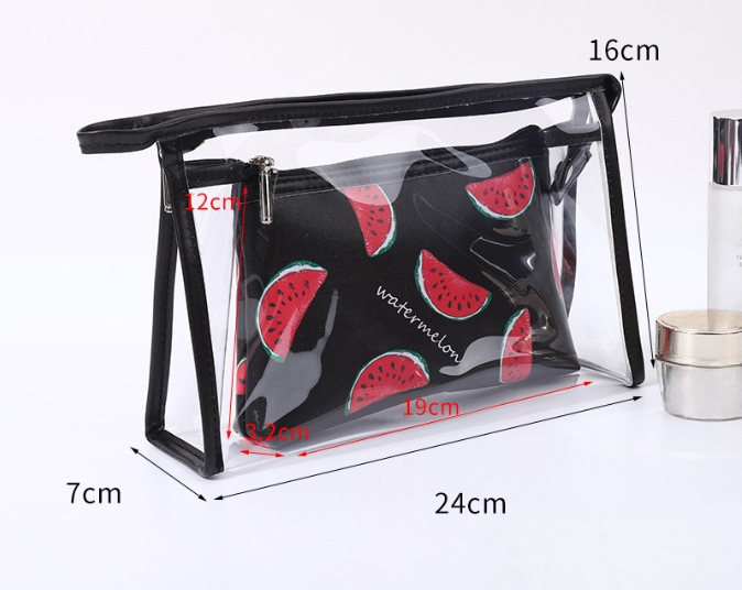 Minimalist Waterproof PU Cosmetic Bag Portable Makeup Organizer Travel Toiletry Pouch