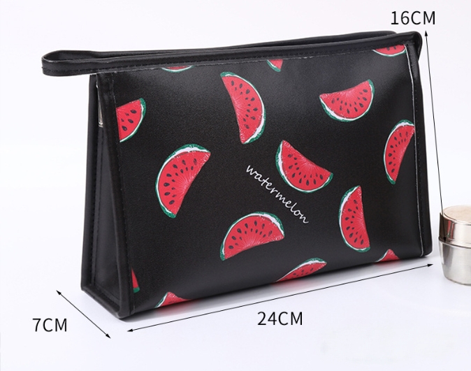 Minimalist Waterproof PU Cosmetic Bag Portable Makeup Organizer Travel Toiletry Pouch