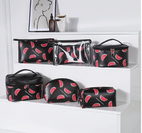 Minimalist Waterproof PU Cosmetic Bag Portable Makeup Organizer Travel Toiletry Pouch