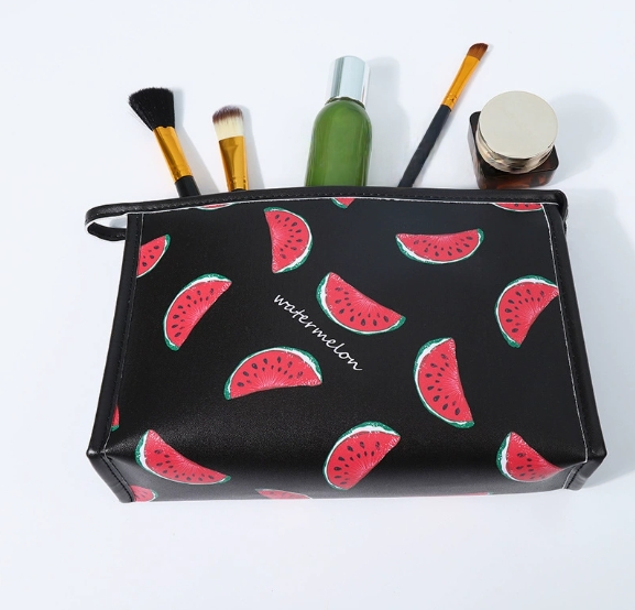 Minimalist Waterproof PU Cosmetic Bag Portable Makeup Organizer Travel Toiletry Pouch
