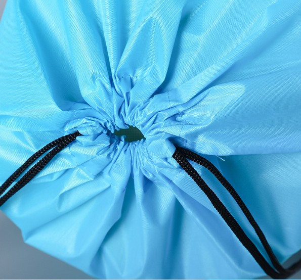 Polyester Drawstring Backpack Sports Gym Sack Bag Lightweight Outdoor Storage Bag