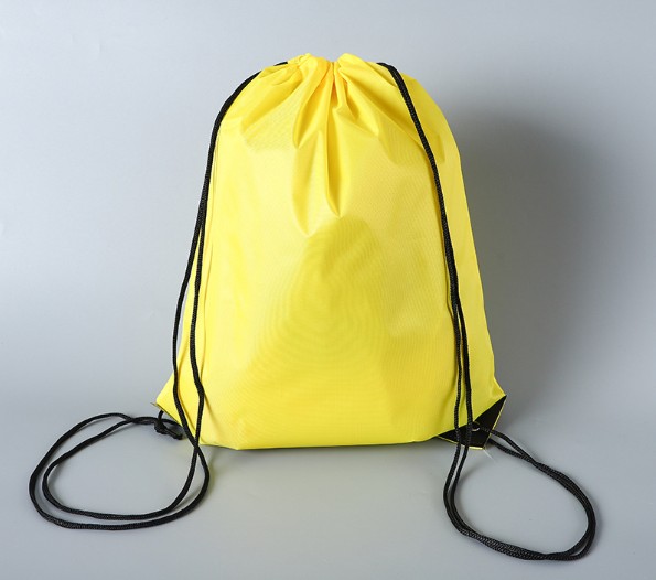 Polyester Drawstring Backpack Sports Gym Sack Bag Lightweight Outdoor Storage Bag