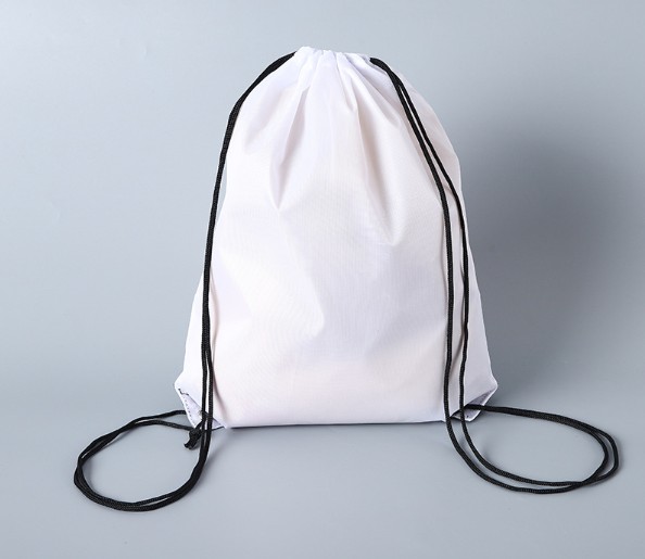 Polyester Drawstring Backpack Sports Gym Sack Bag Lightweight Outdoor Storage Bag