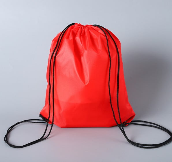 Polyester Drawstring Backpack Sports Gym Sack Bag Lightweight Outdoor Storage Bag