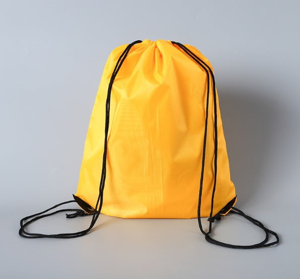 Polyester Drawstring Backpack Sports Gym Sack Bag Lightweight Outdoor Storage Bag